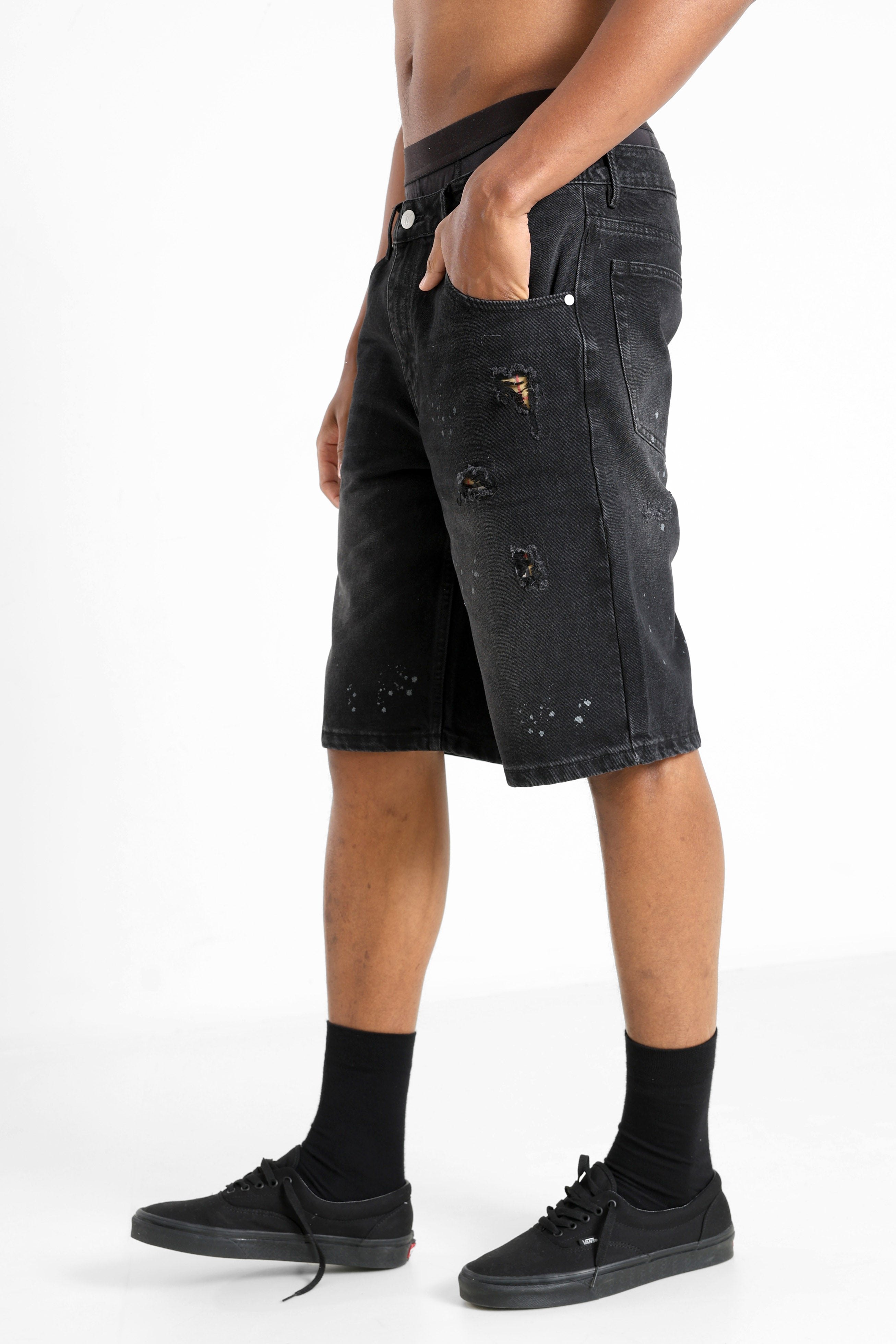 Denim shorts - Noir Denim