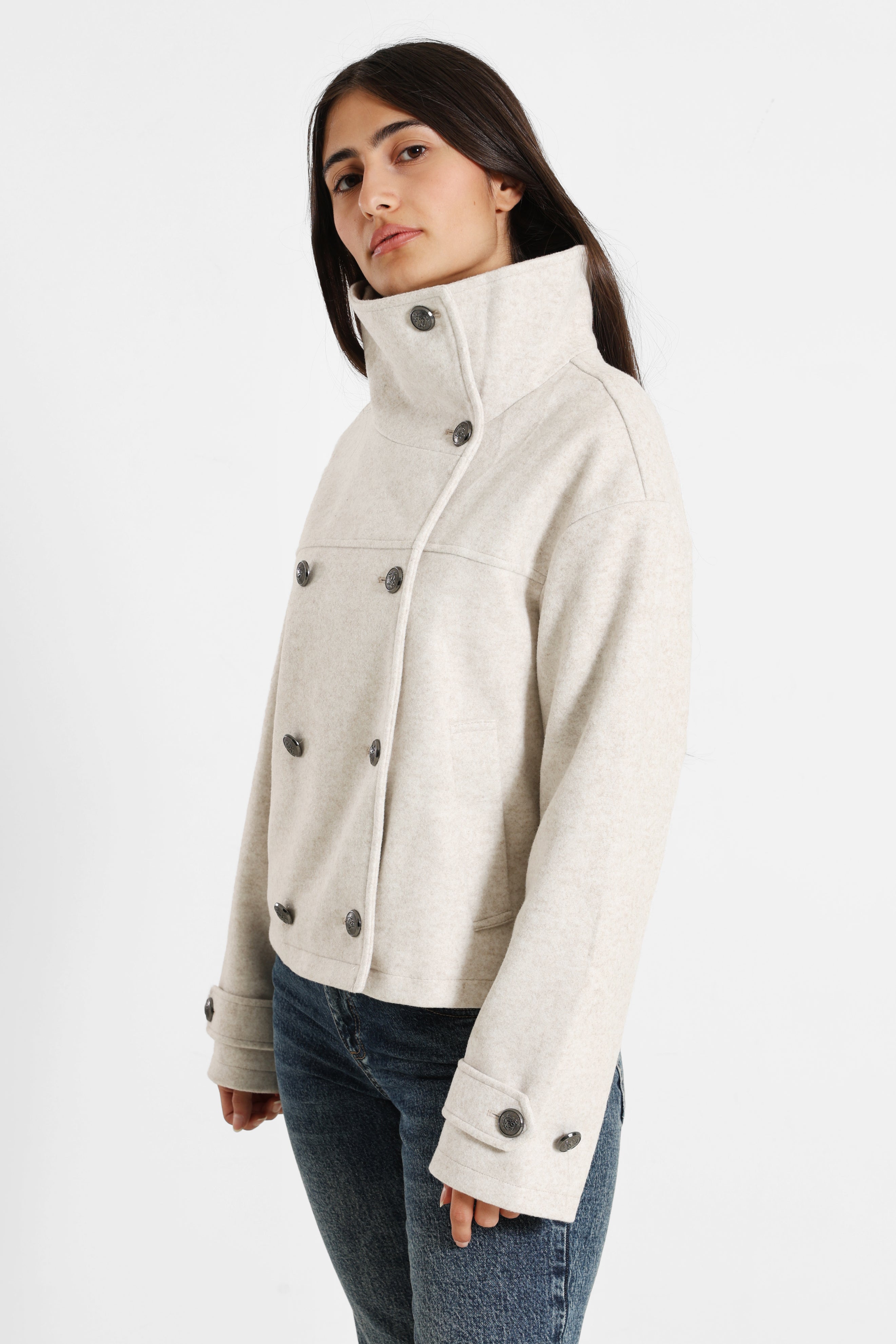 Short coat - Beige chiné