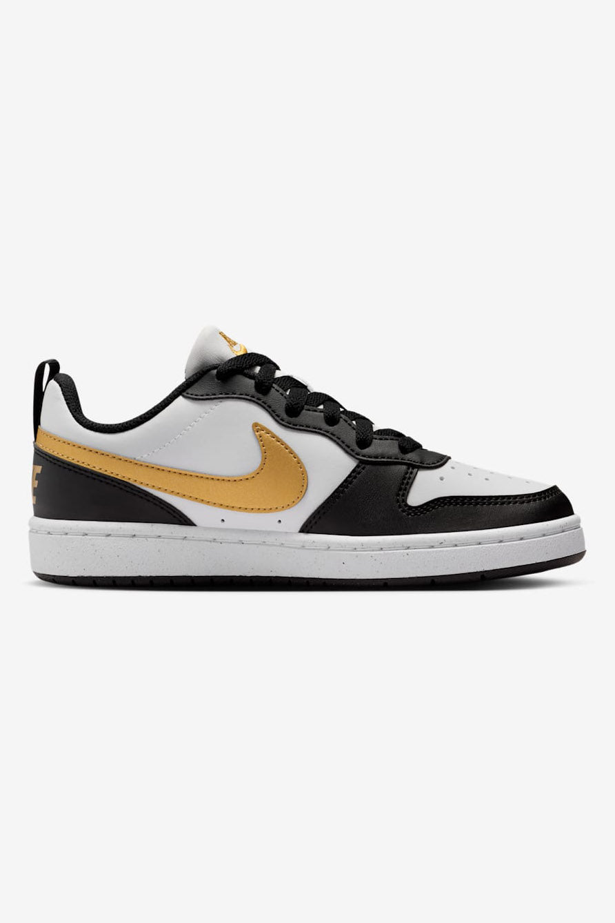 Court Borough 2 Recraft Sneaker - White + Black + Metallic Gold