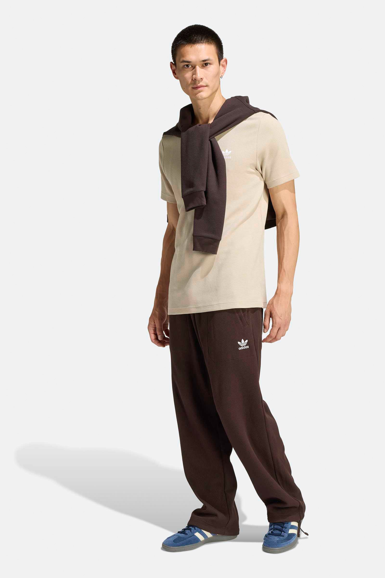 T-Shirt mit Waffelstruktur - Stone Khaki