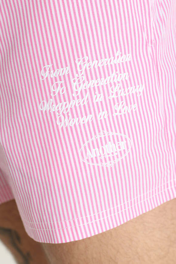 Stoffshorts - Pink + White