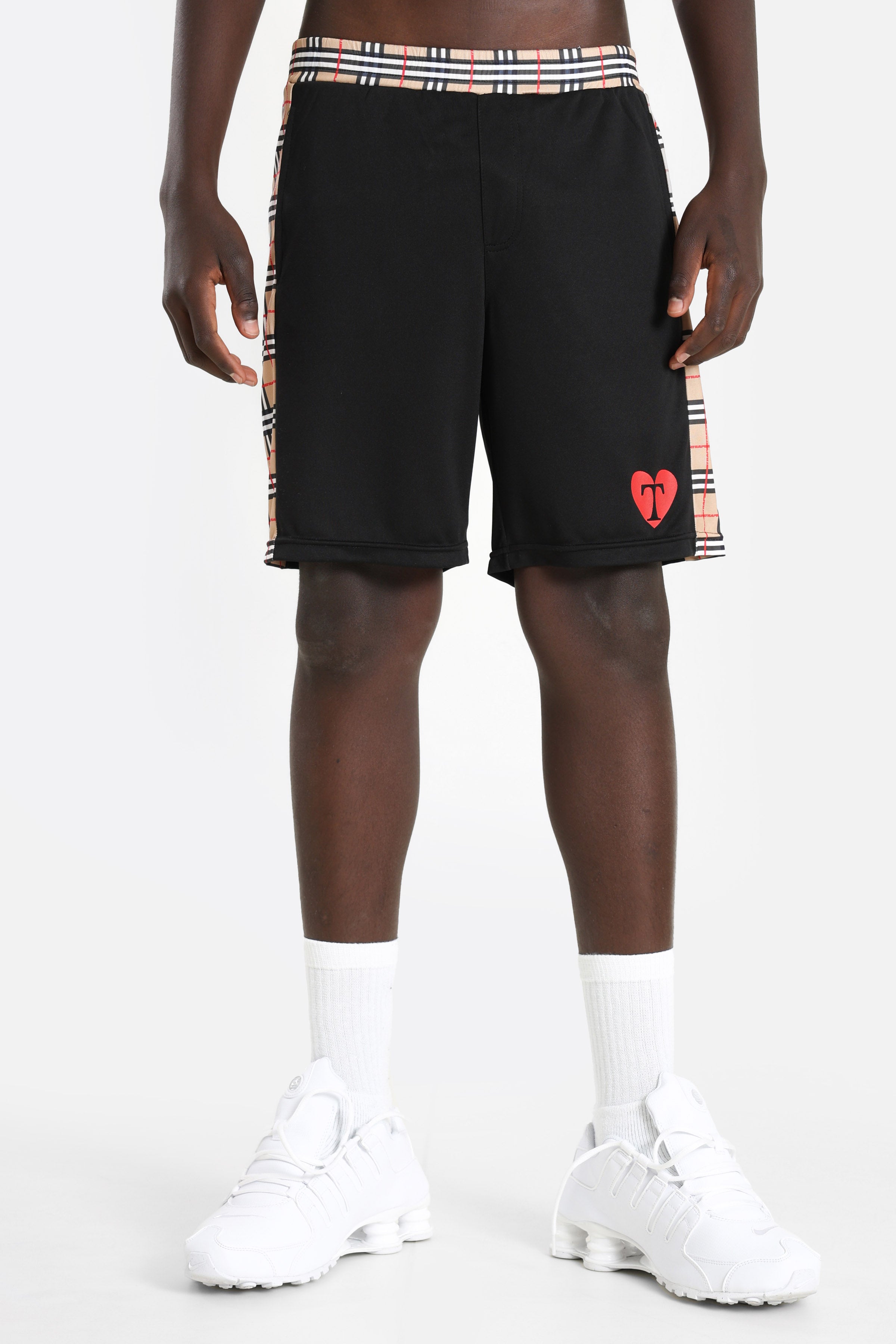 Sweat shorts - Black + Beige