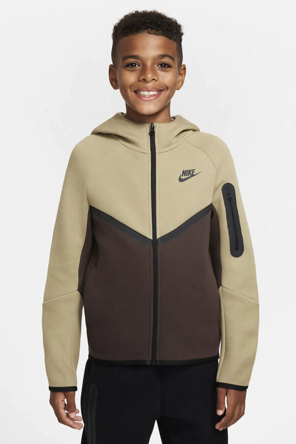 Sportswear Tech Fleece Hooded Sweat Jacket - Neutral Olive + Baroque Brown