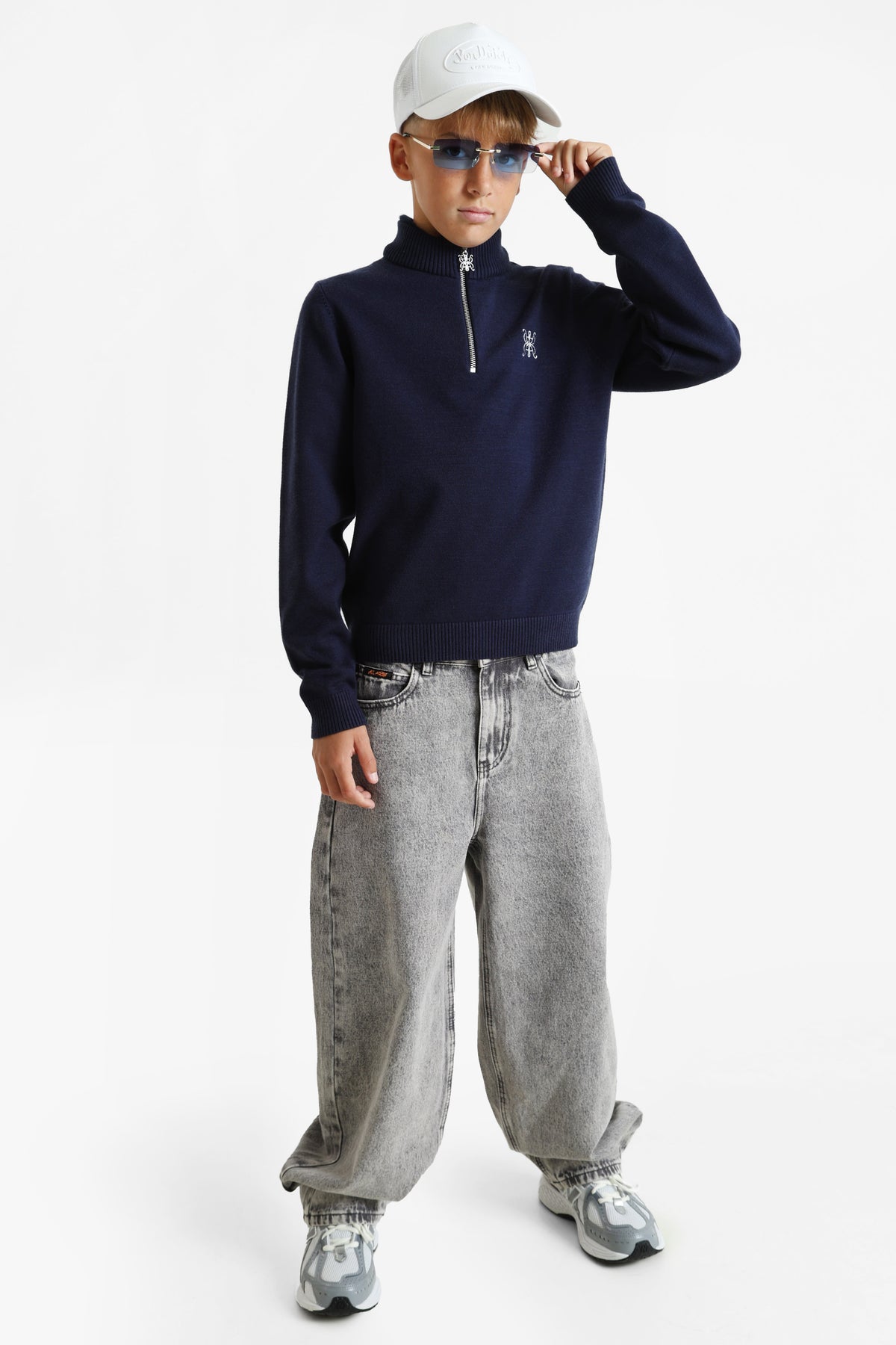 Pull en tricot - Bleu marine