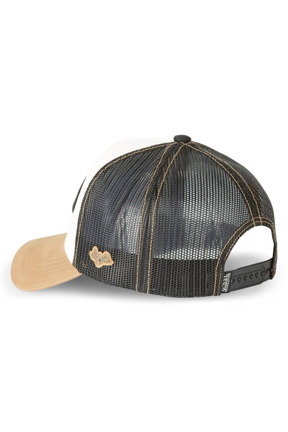 Trucker Cap / Snapback - White + Beige + Black