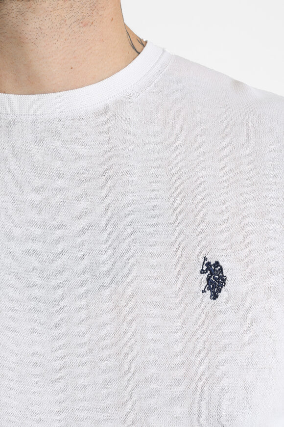 Kemp pull en tricot fin - White