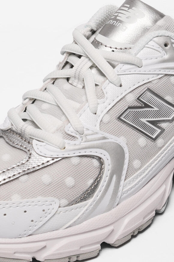 U530 Polka Dots Sneaker - White + Silver