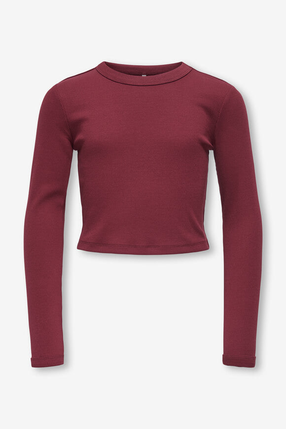 KOGBINA T-shirt à manches longues côtelé - Cabernet