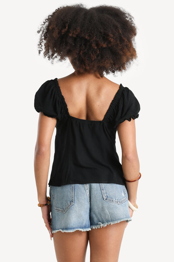 Blouse à crochets off shoulder - Noir