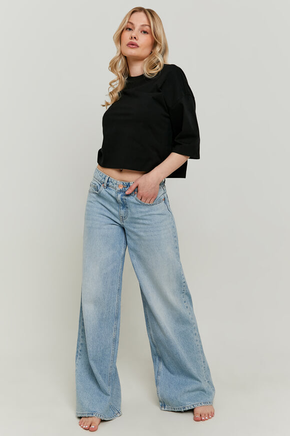 Wide Leg Jeans - Light Blue Denim