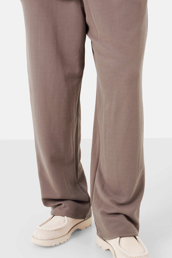 Hose aus Seersucker - Taupe