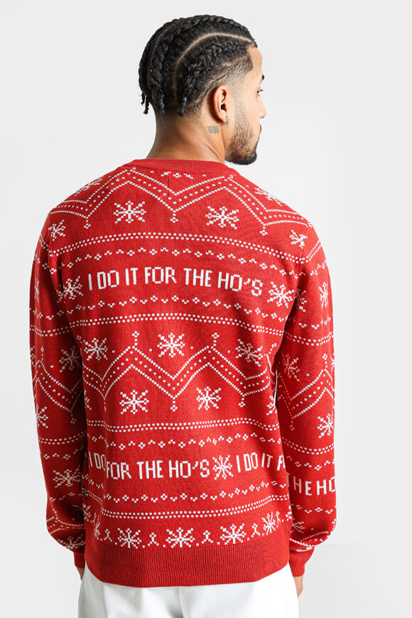 Weihnachtsstrickpullover - Pompeian Red