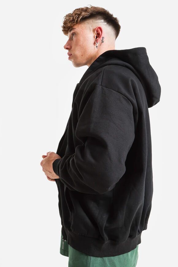 Kapuzensweatjacke - Schwarz + Weiss