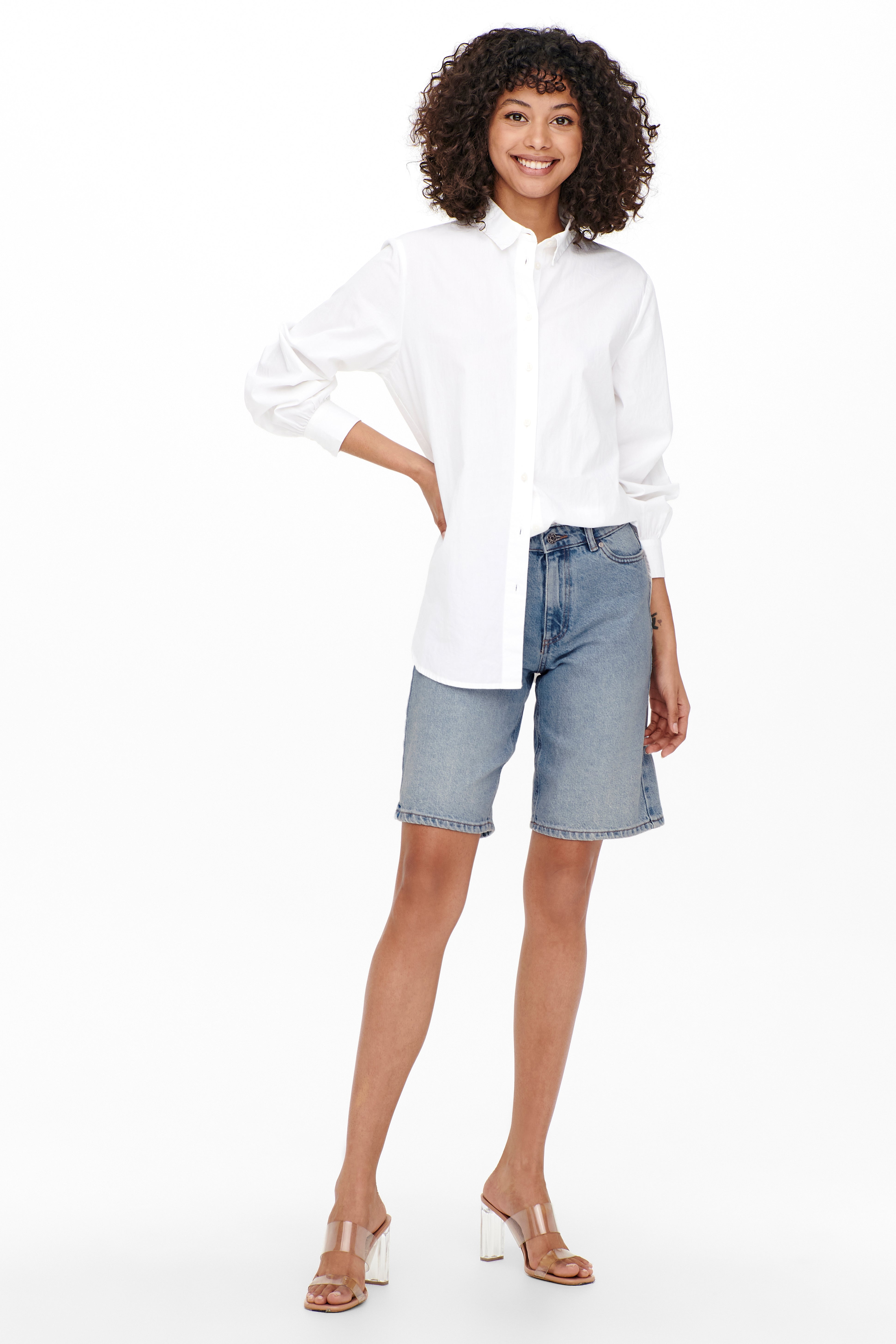 ONLSONNY denim shorts - Light Blue Denim