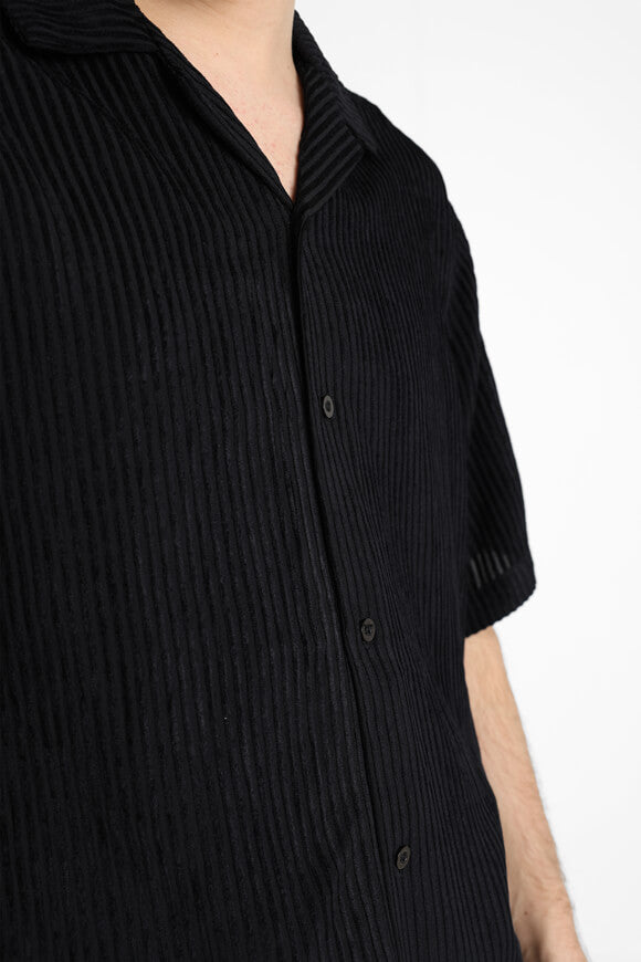 Strukturiertes Hemd - Schwarz
