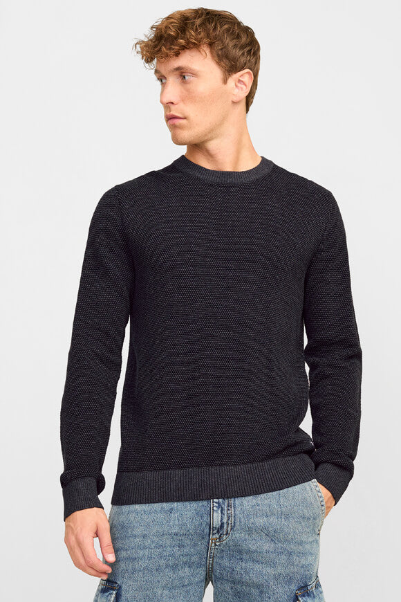 Globe Feinstrickpullover - Dark Grey Melange