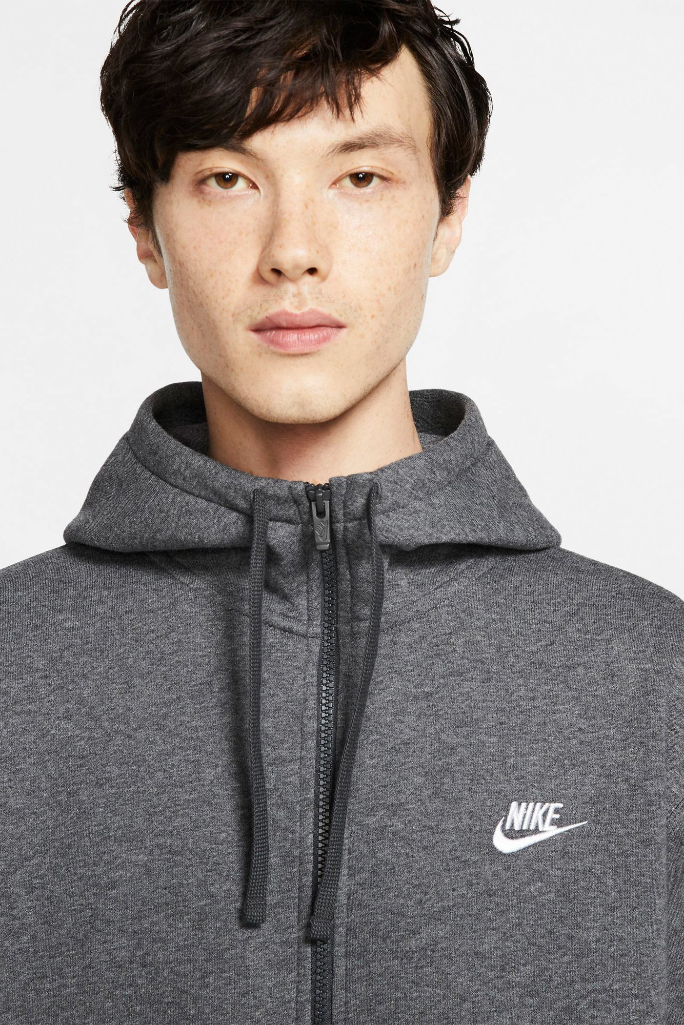 Sportswear Club Kapuzensweatjacke - Dark Grey Heather