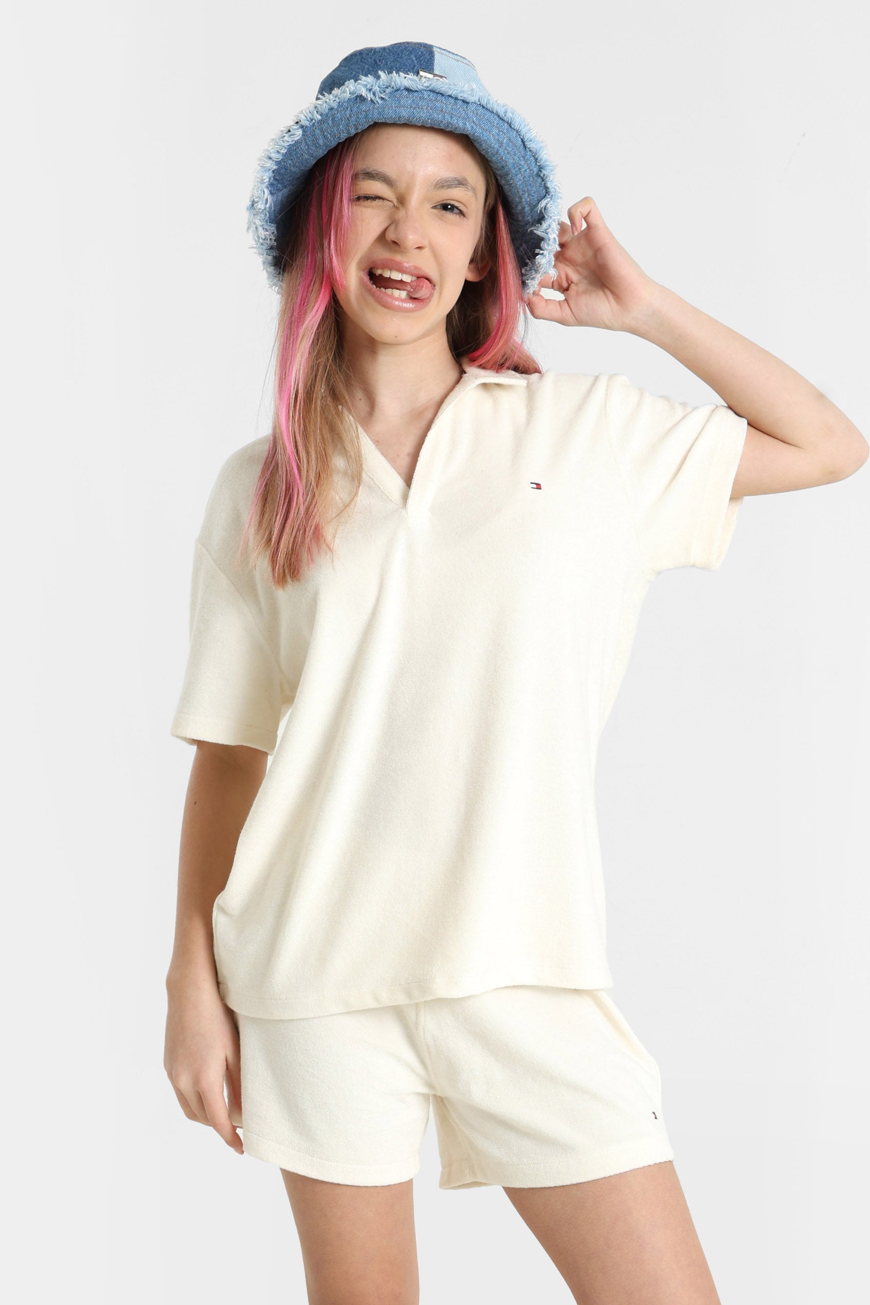 Frottee T-Shirt - Calico