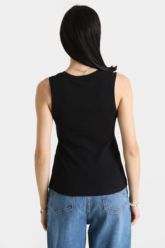 Geripptes Tanktop - Black