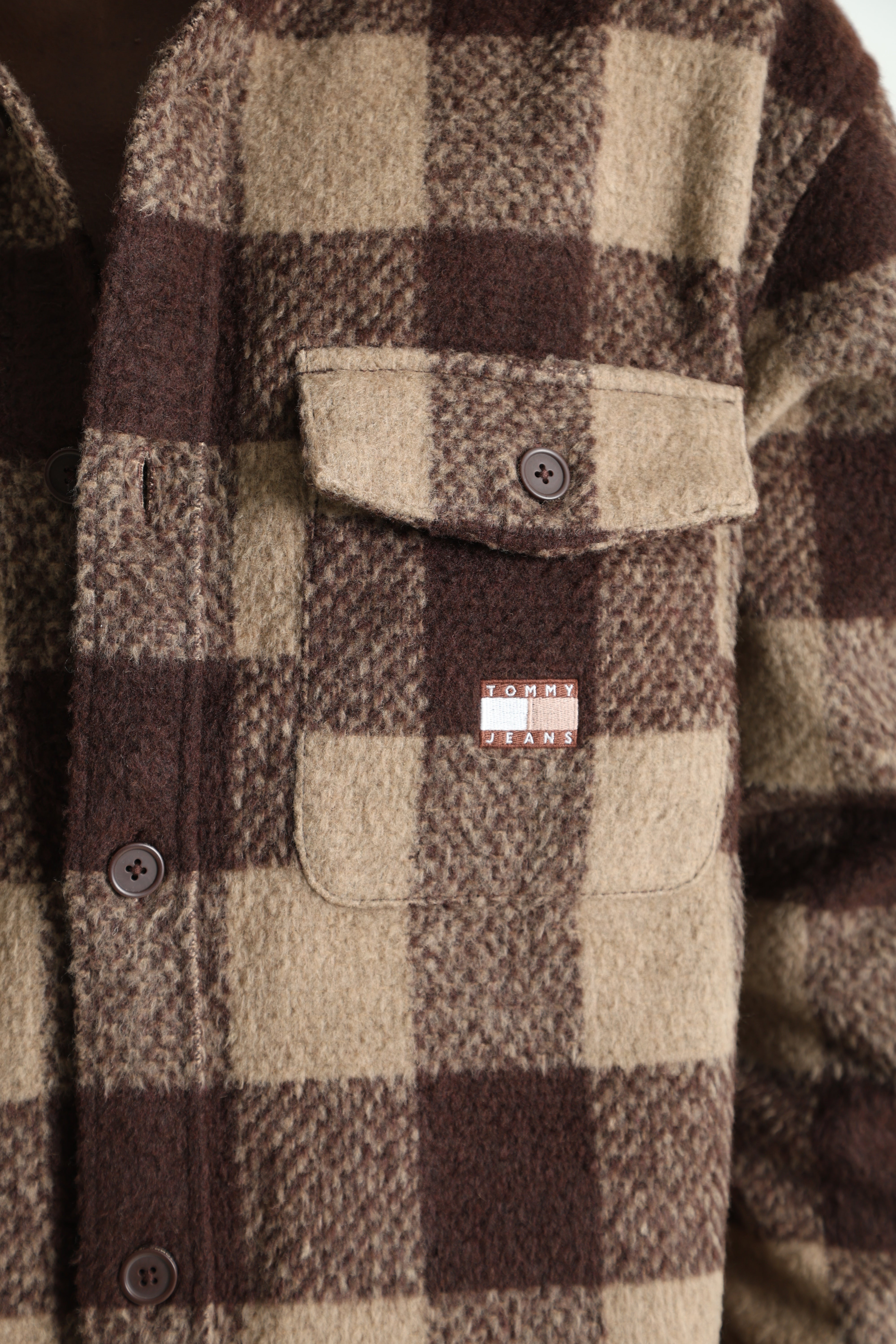 Oversize Overshirt - Rich Brown + Buffalo Check
