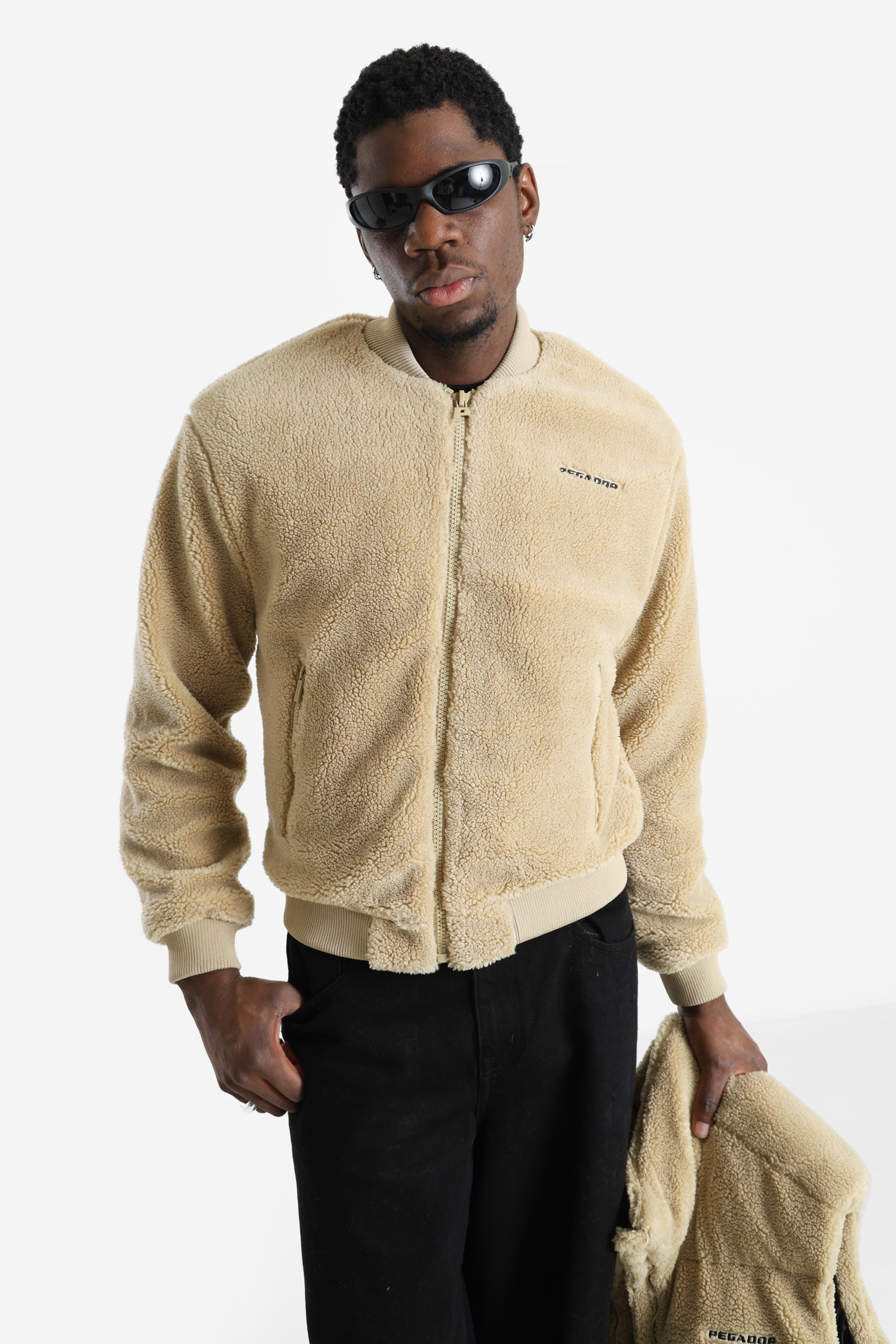 Ember Teddy Bomberjacke - Sand