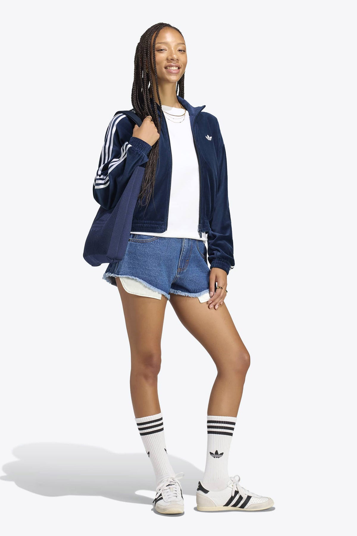 Samt Trainingsjacke - Collegiate Navy