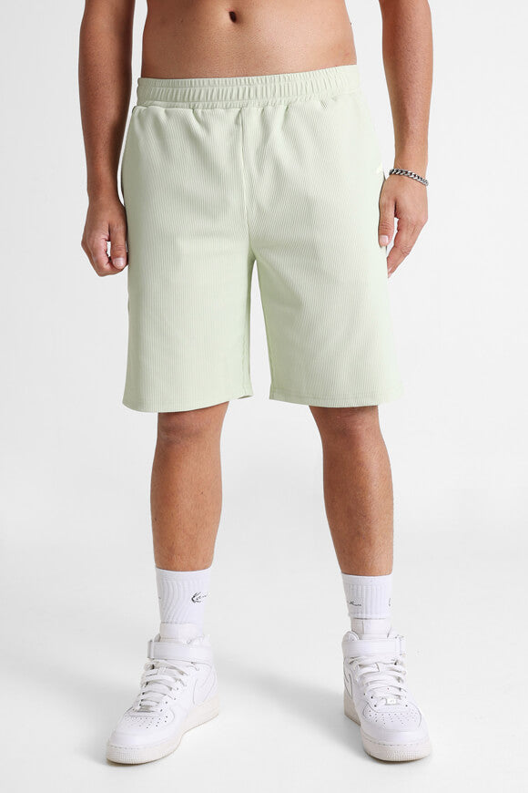 Strukturierte Stoffshorts - Hellgrün