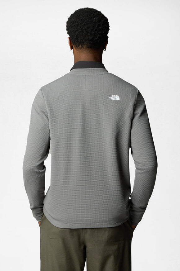 Kecha Langarmshirt mit Waffelstruktur - Smoke Pearl