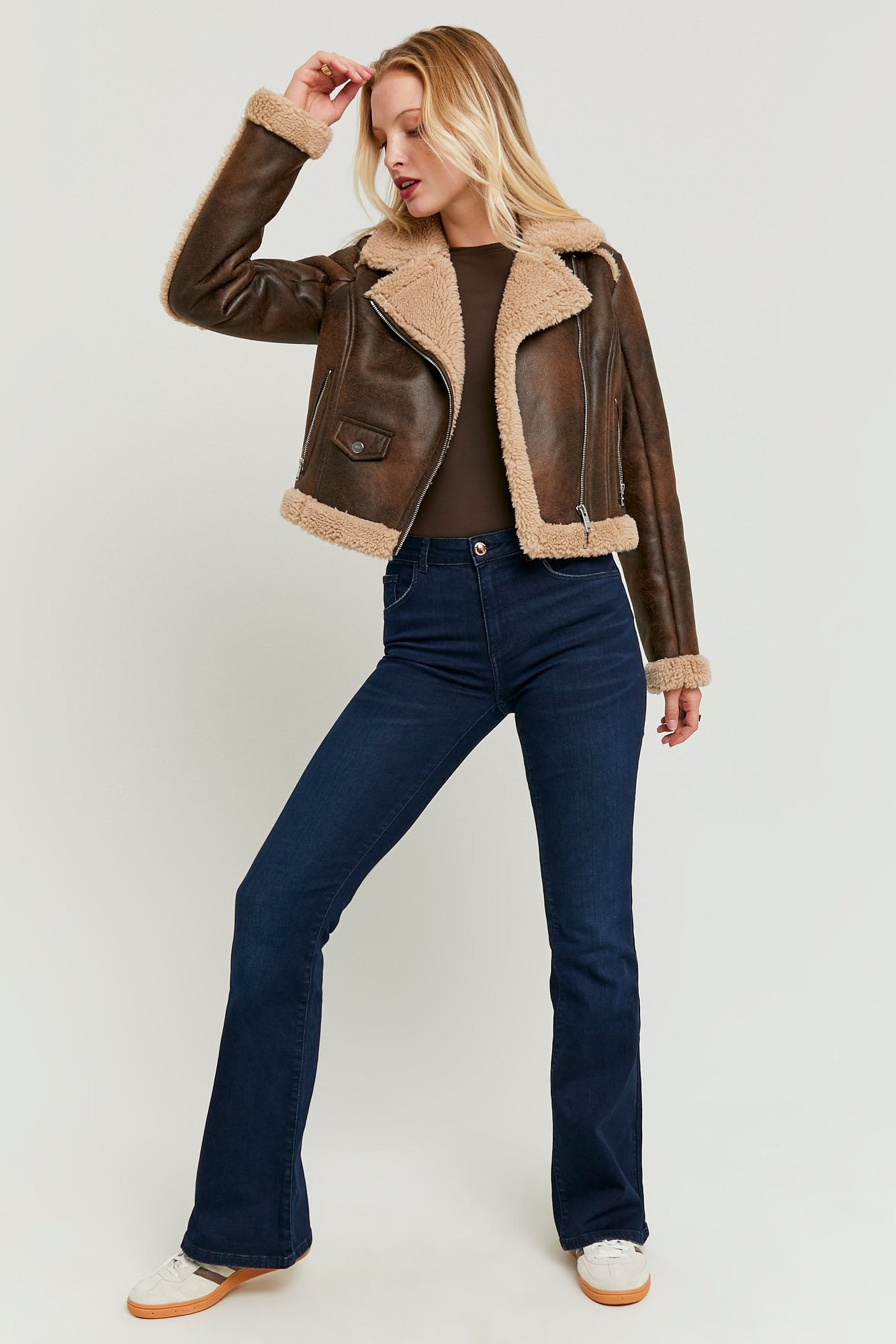 Push-up Flare Jeans - Dark Blue Denim