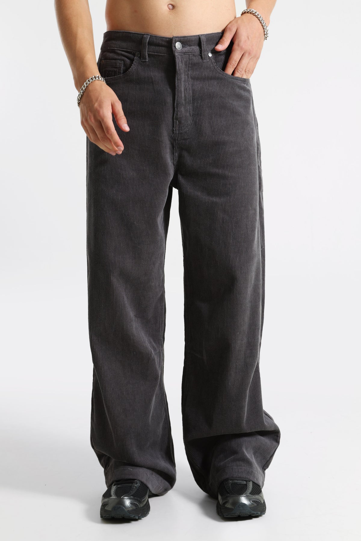 Pantalon en velours côtelé - Dark Grey