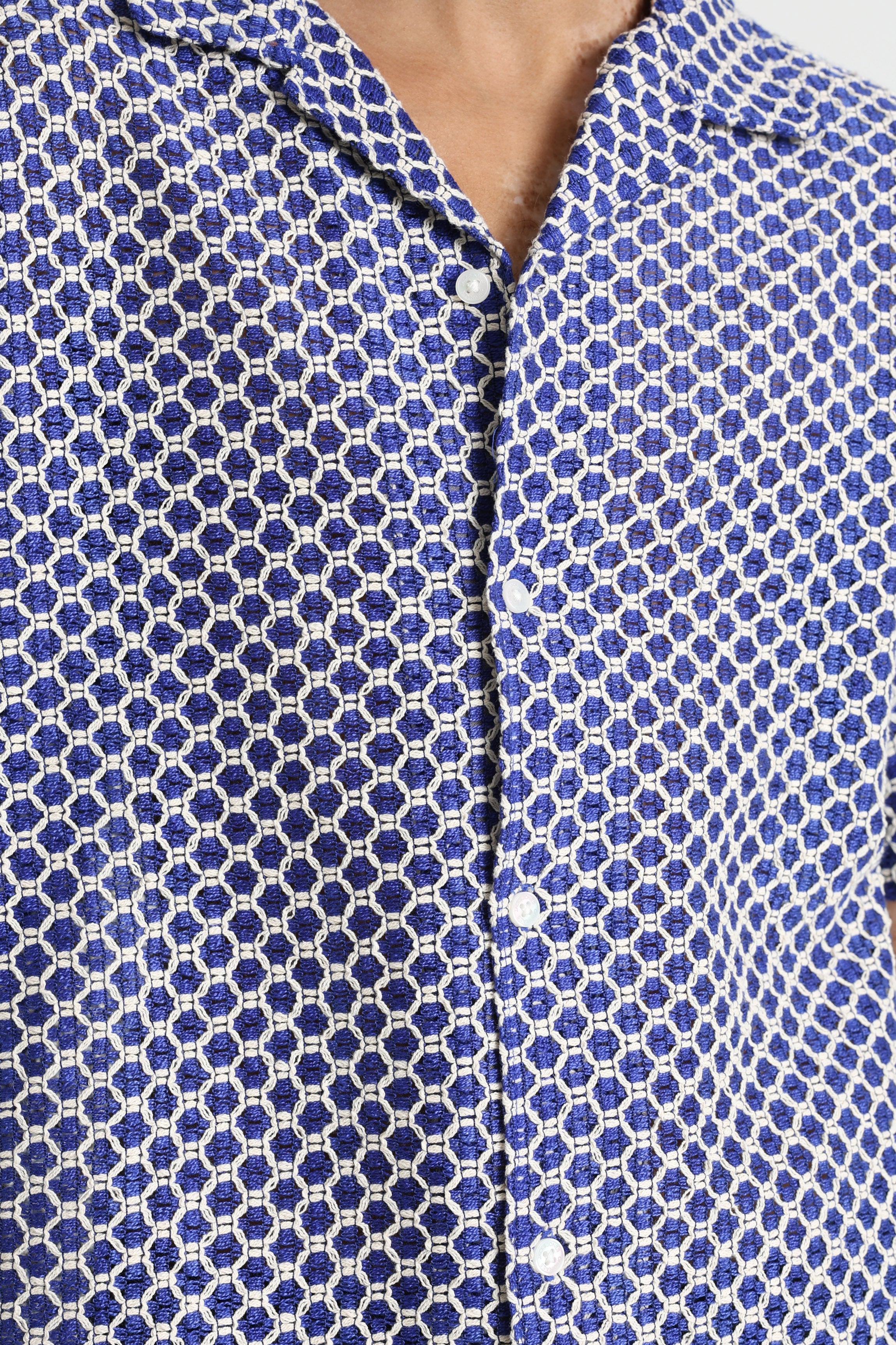JORMONTAUK Häkelhemd - Bluing