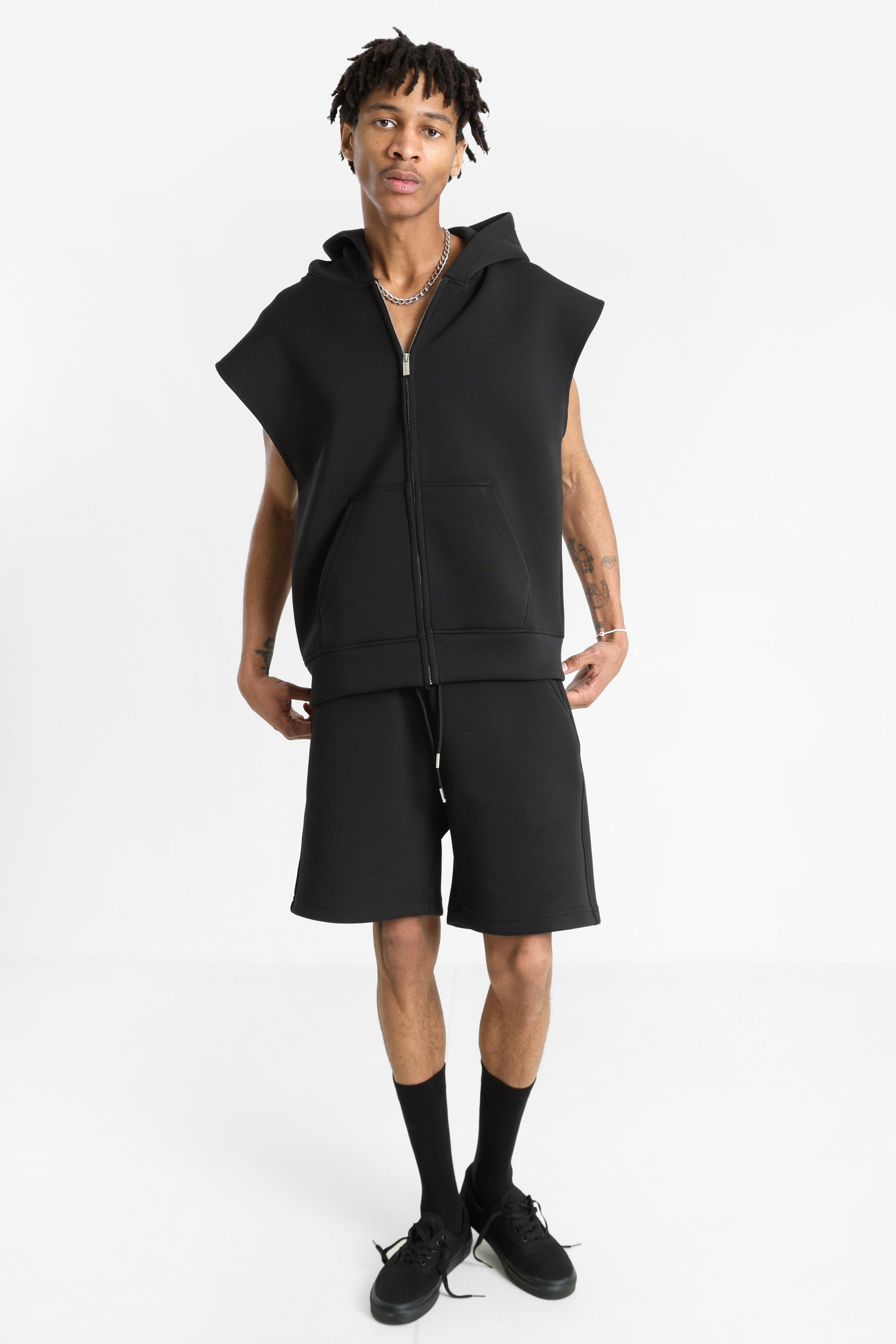 Sweatshirt vest - Black