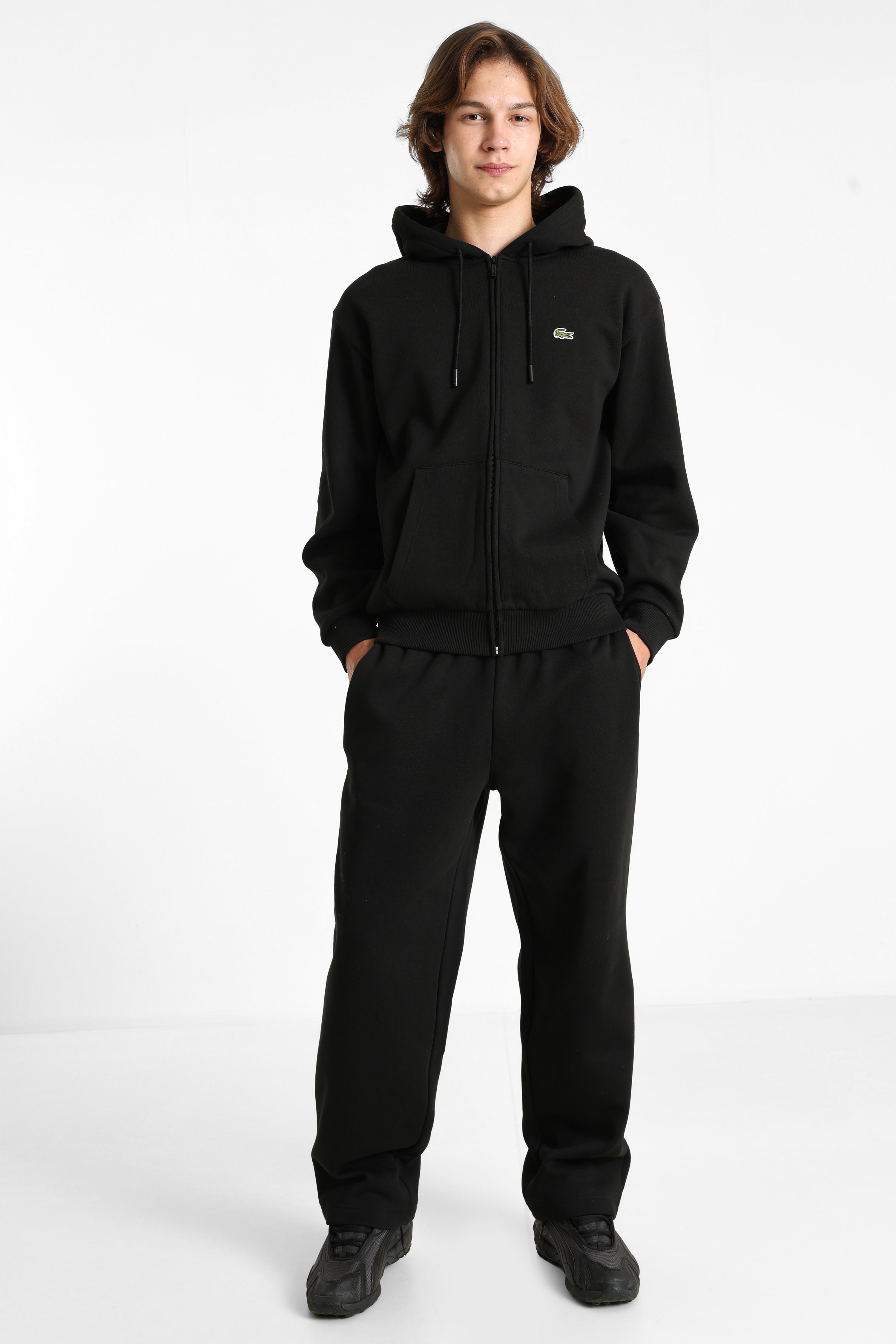 Kapuzensweatjacke - Black