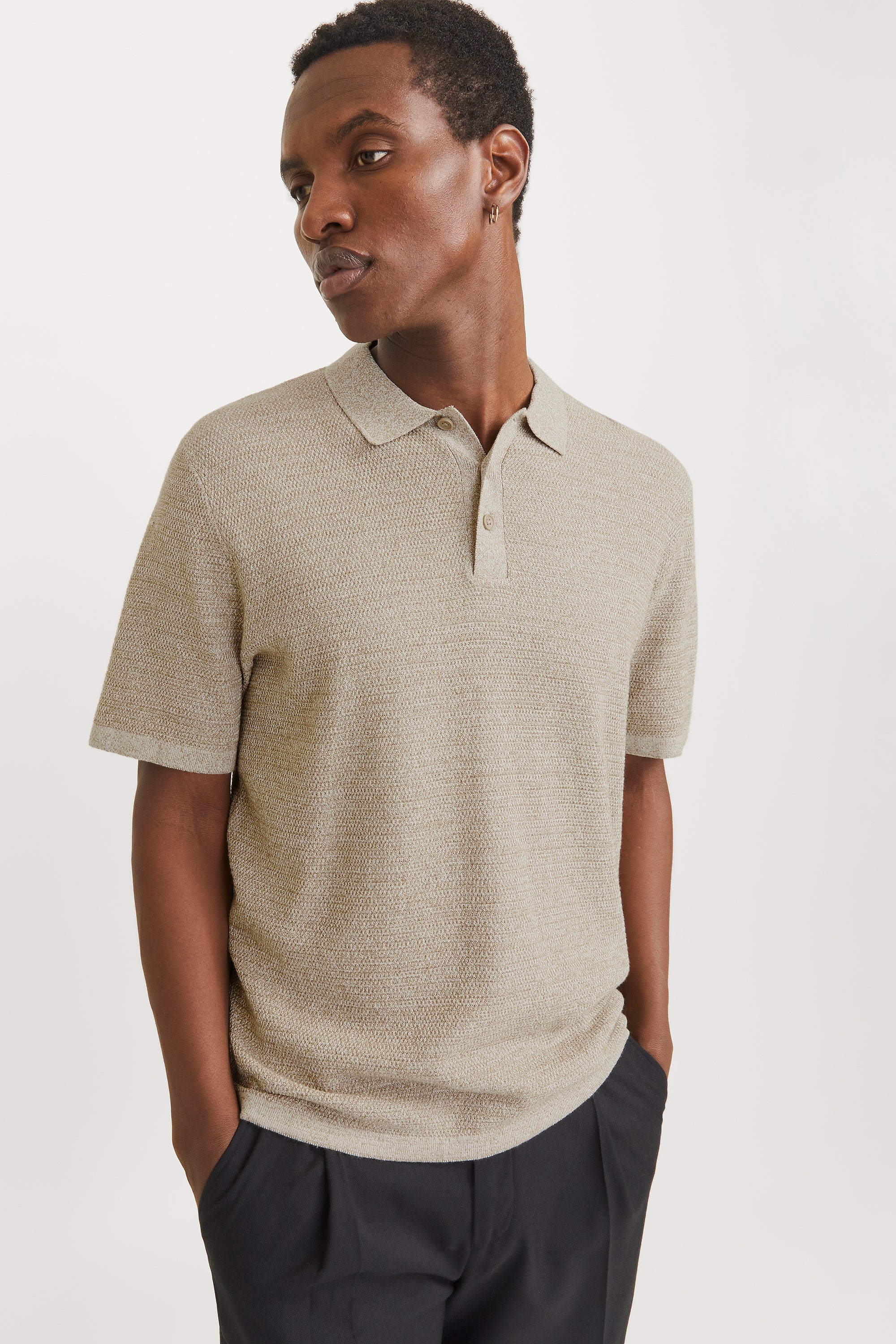JJEGEORGE polo en tricot - Coriander