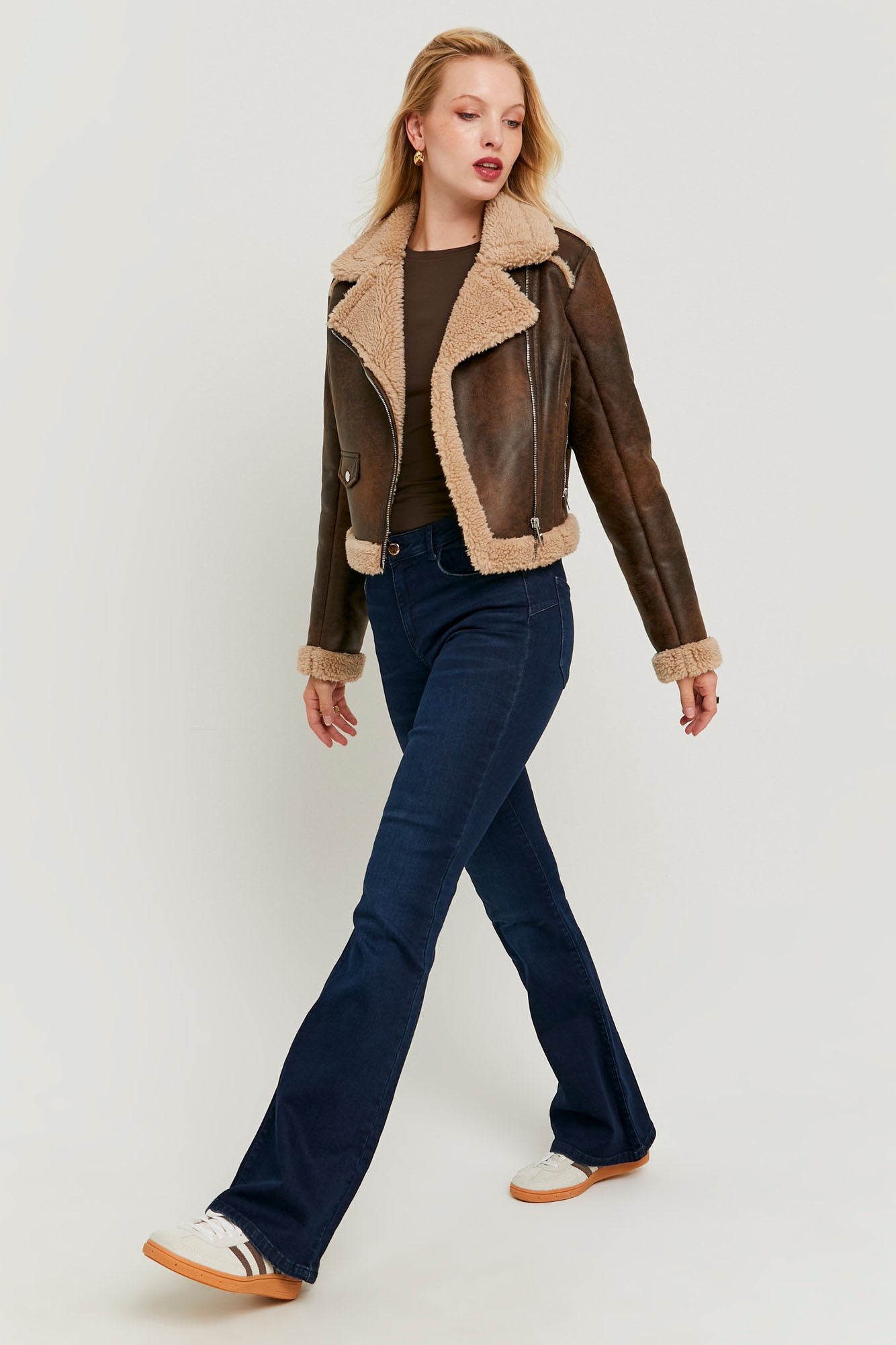 Push-up Flare Jeans - Dark Blue Denim