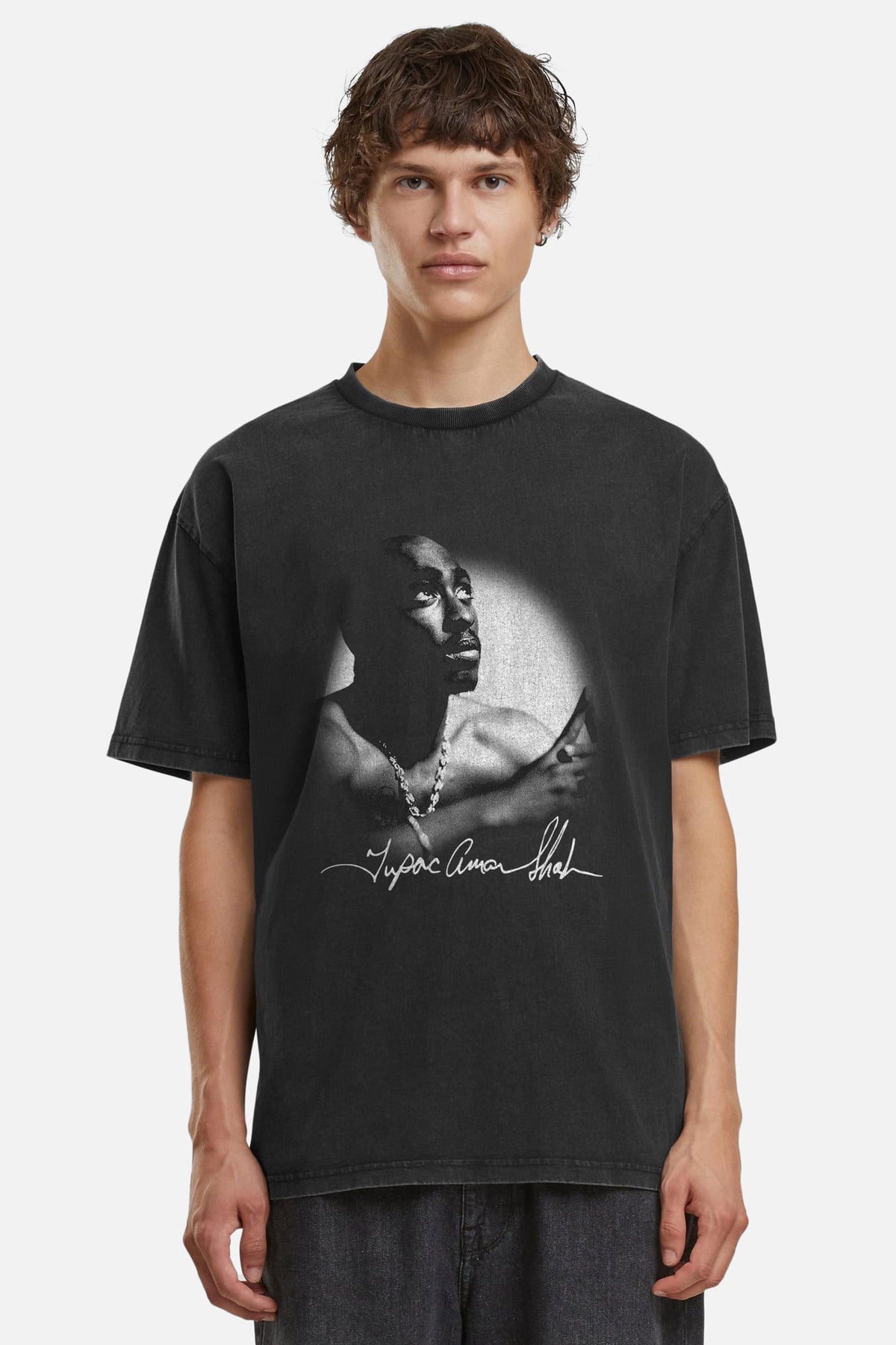 2Pac Spotlight Vintage Oversize T-Shirt - Black