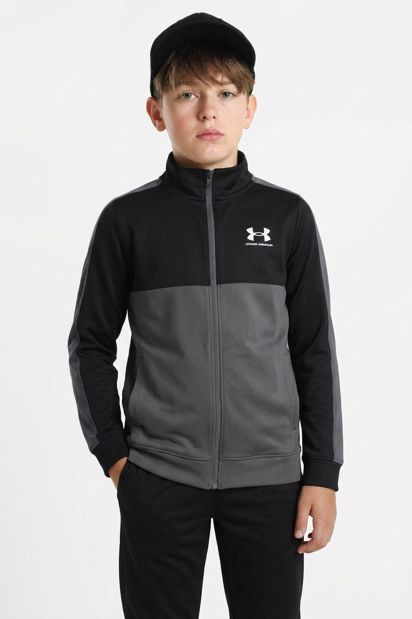 Track jacket - Black + Castlerock