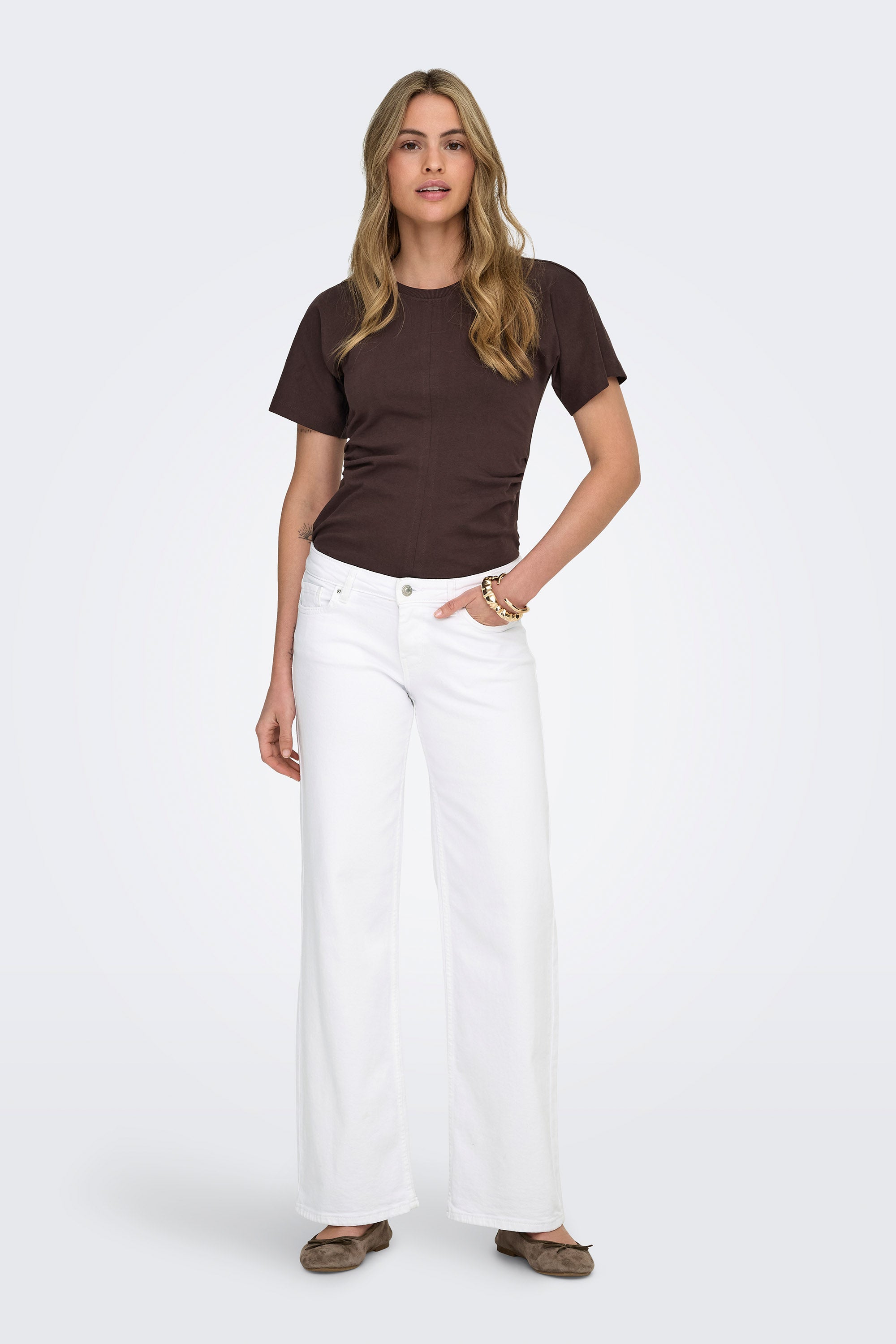 ONLJUDY-O Wide Leg Jeans - White
