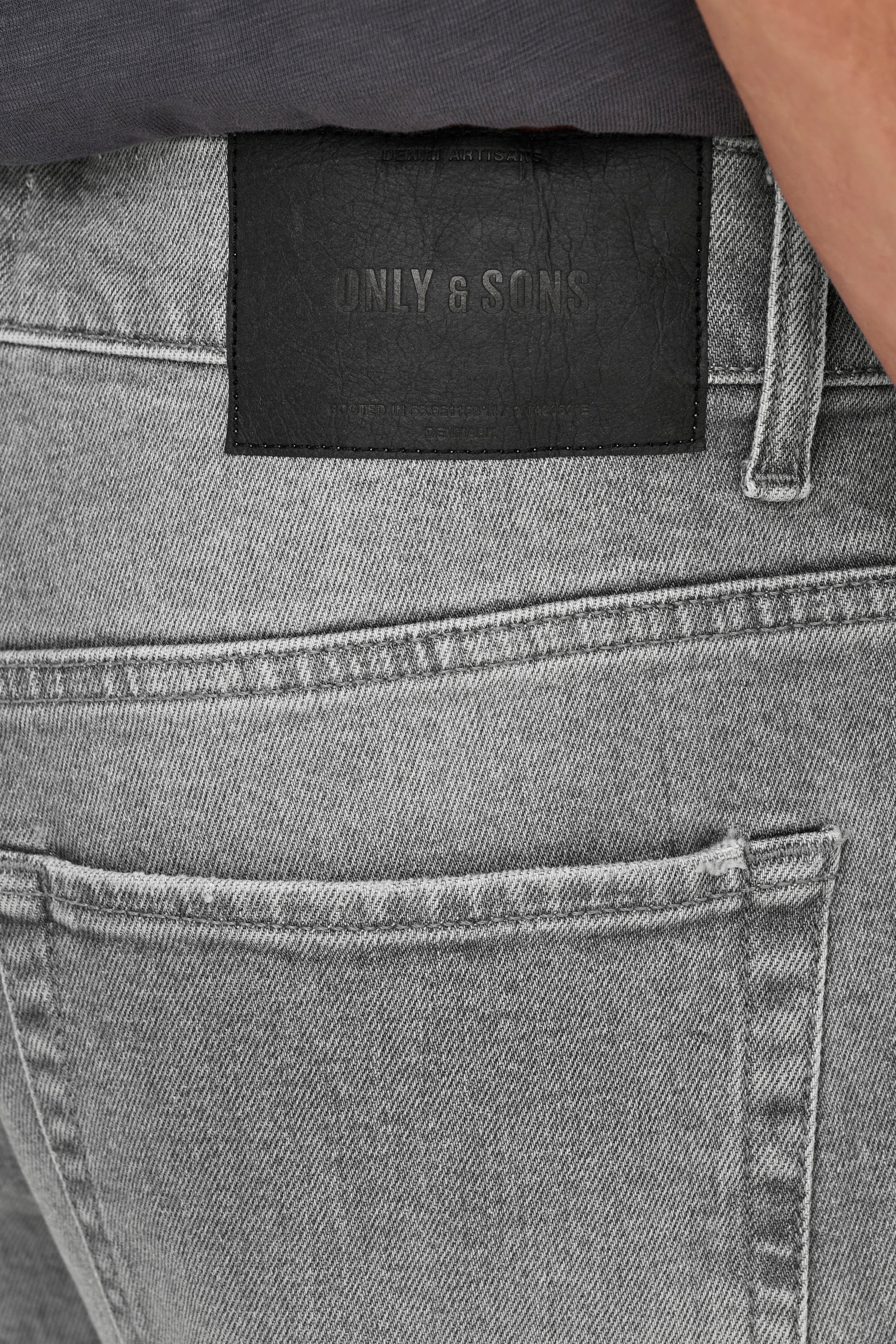 Edge straight fit jeans L32 - Medium Grey Denim