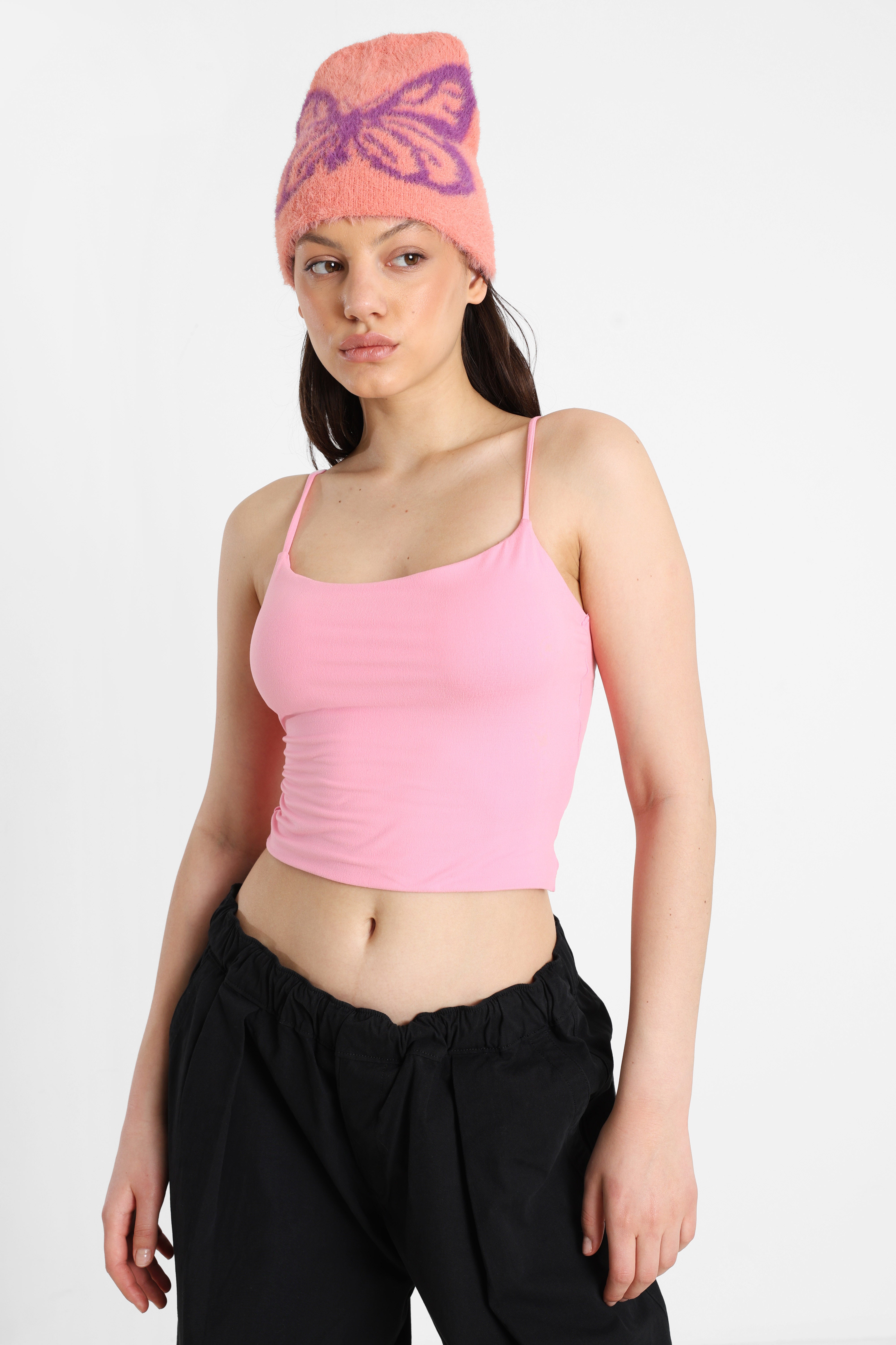 Crop Trägertop - Rose