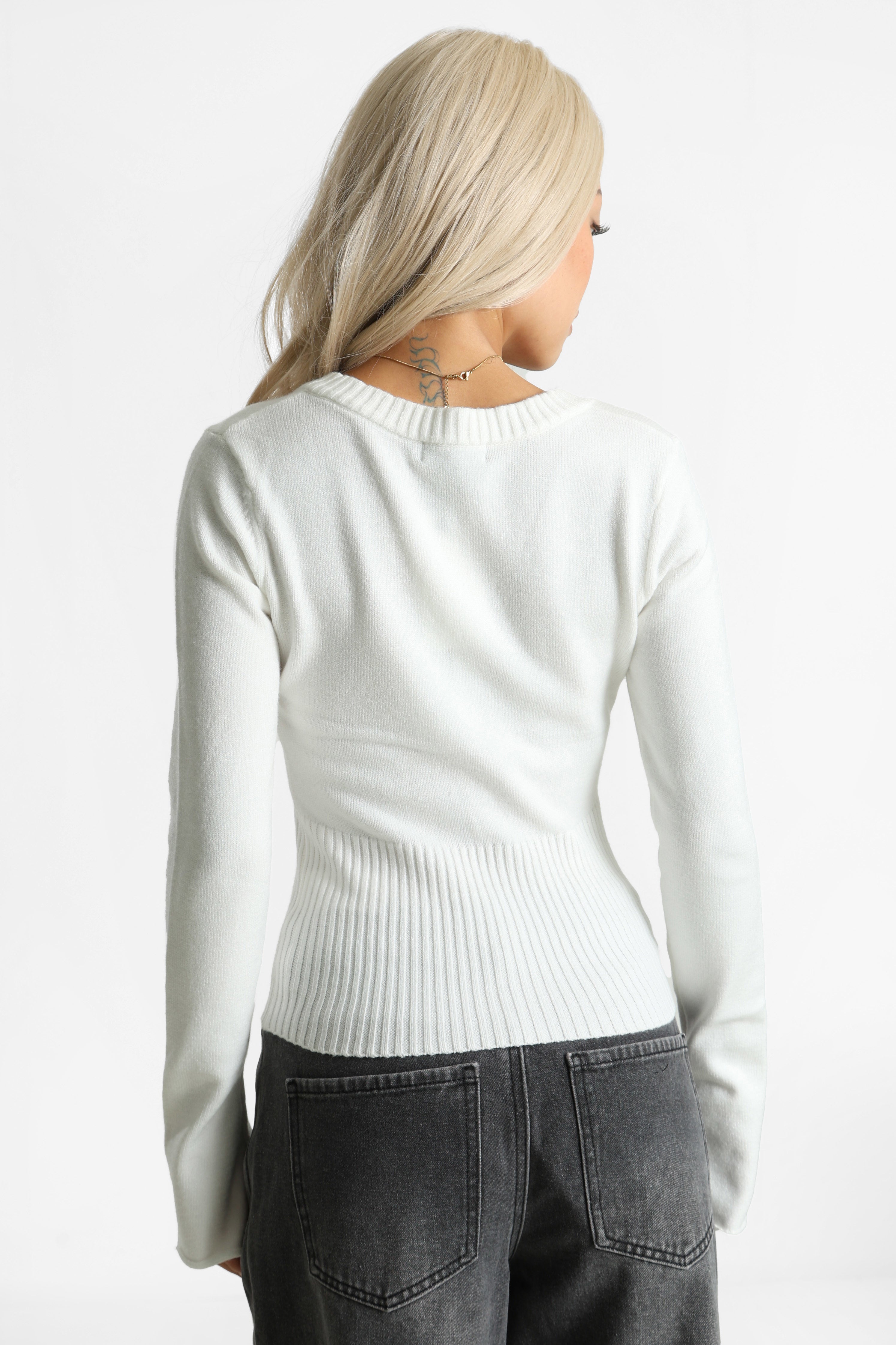 Strickpullover - Offwhite