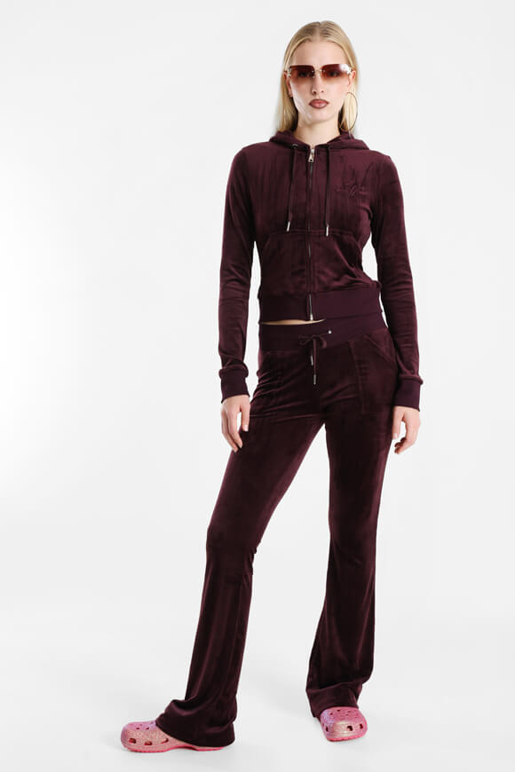 Veste crop en velours - Aubergine
