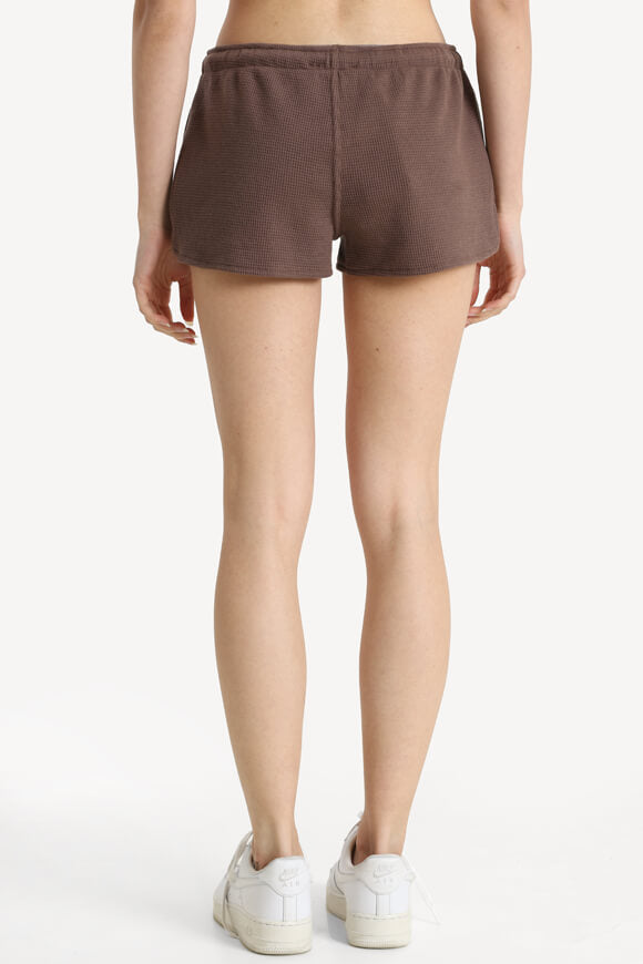 Short à structure gaufrée - Marron