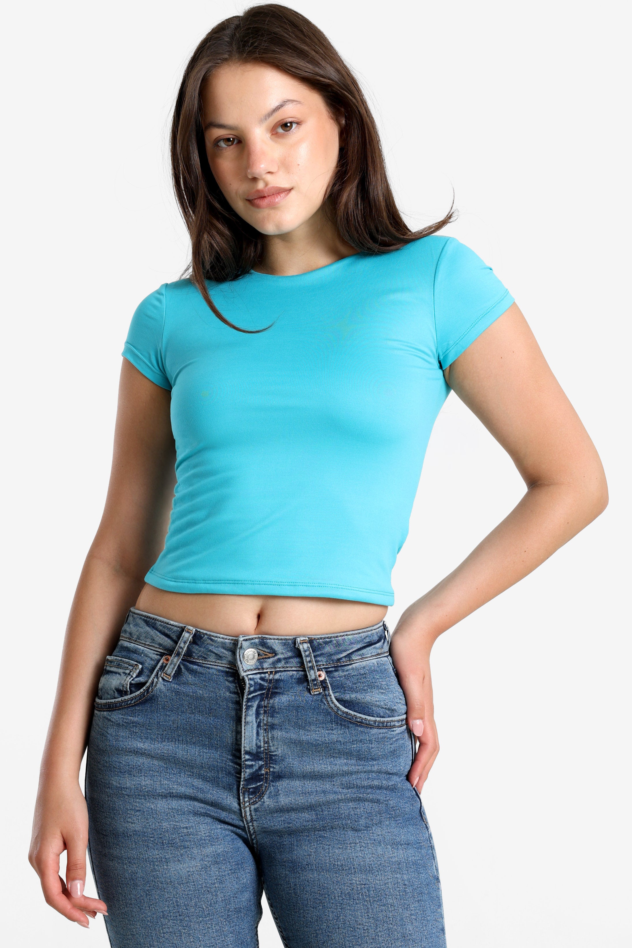 Crop T-Shirt - Blau