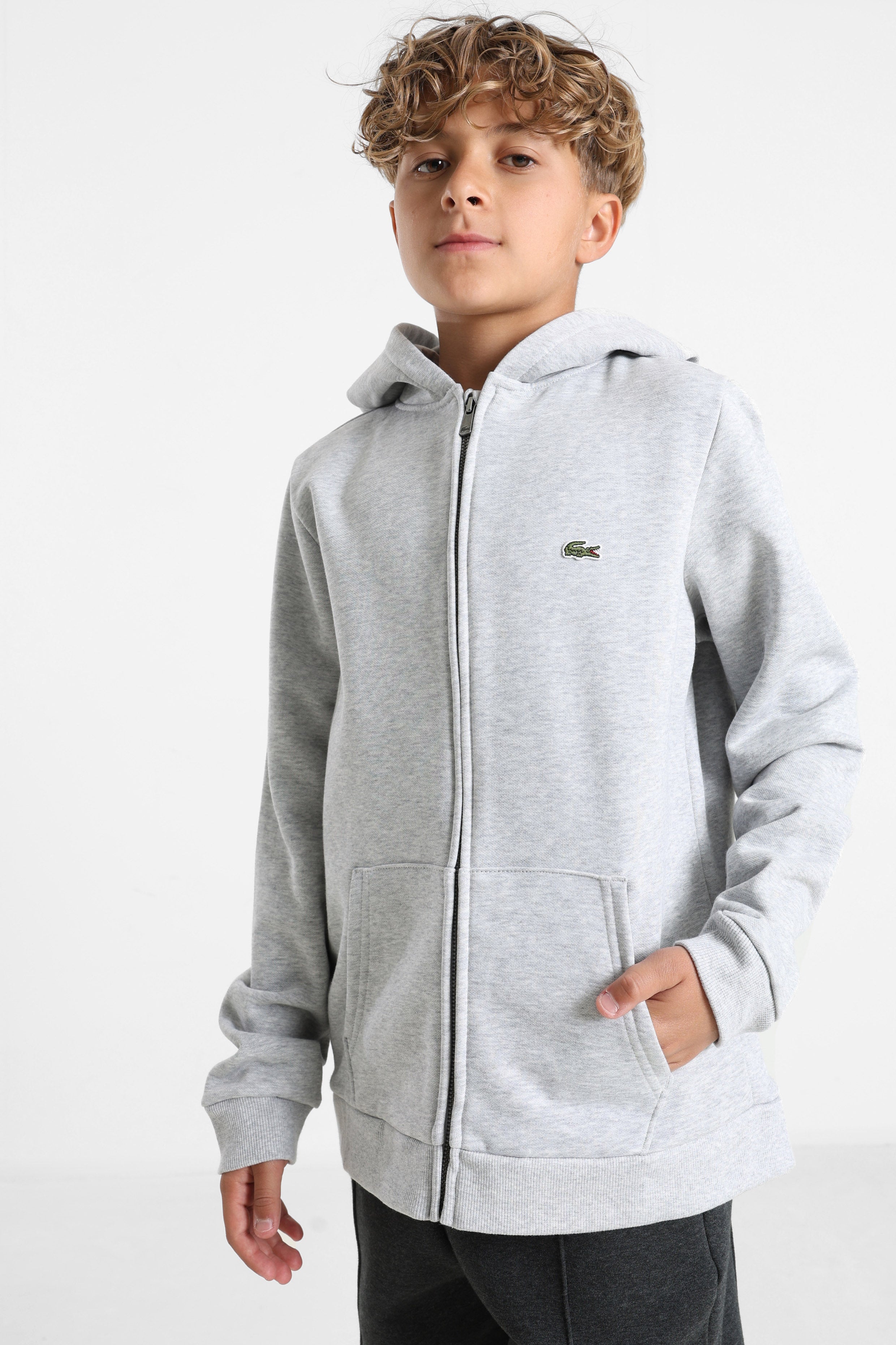 Kapuzensweatjacke - Silver Chine