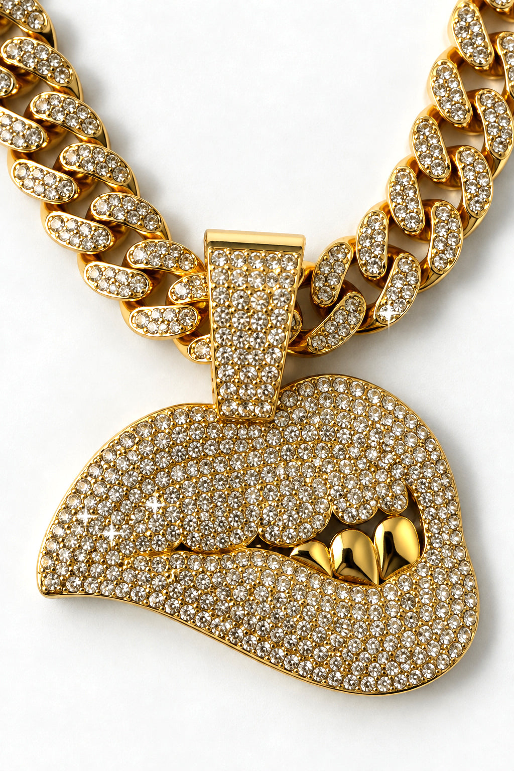 Panzerkette mit Strass - Gold