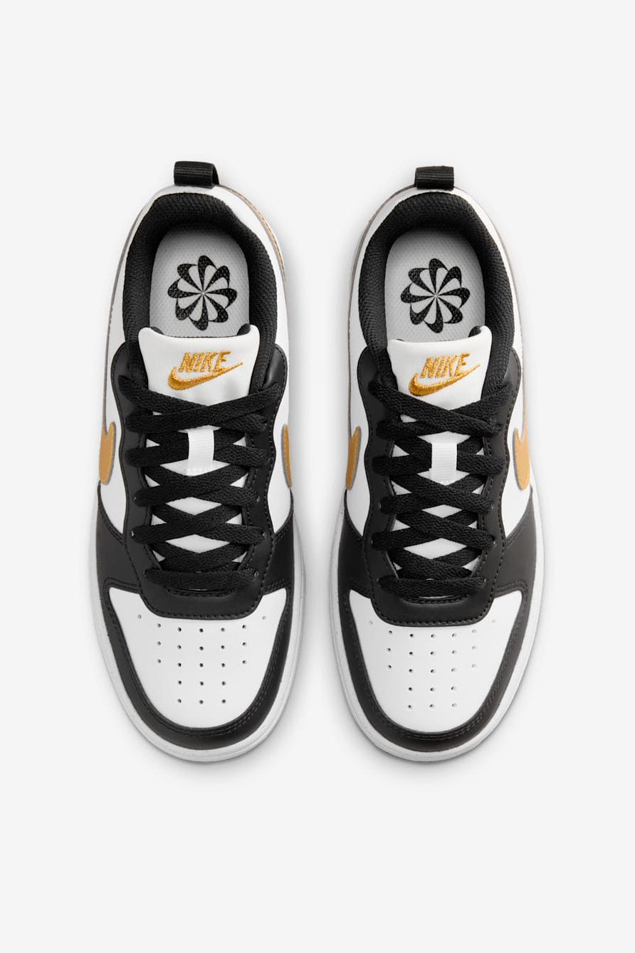 Court Borough 2 Recraft Sneaker - White + Black + Metallic Gold