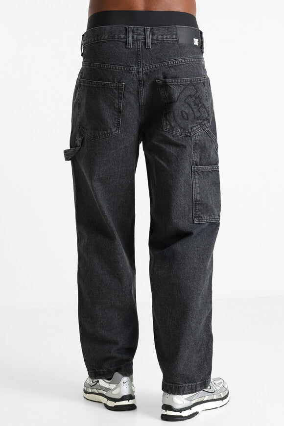 Worker Baggy Fit Jeans - Black Washed