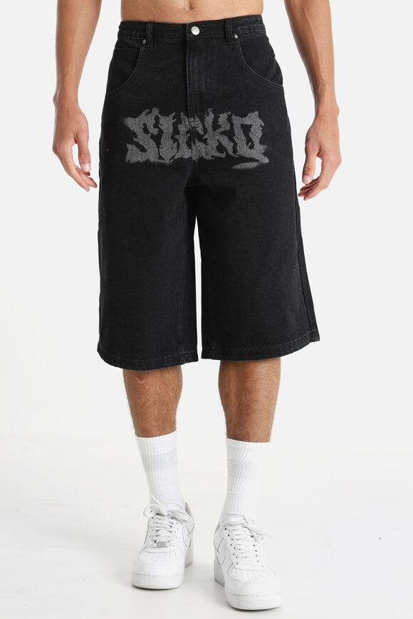 Jeansshorts - Schwarz Denim