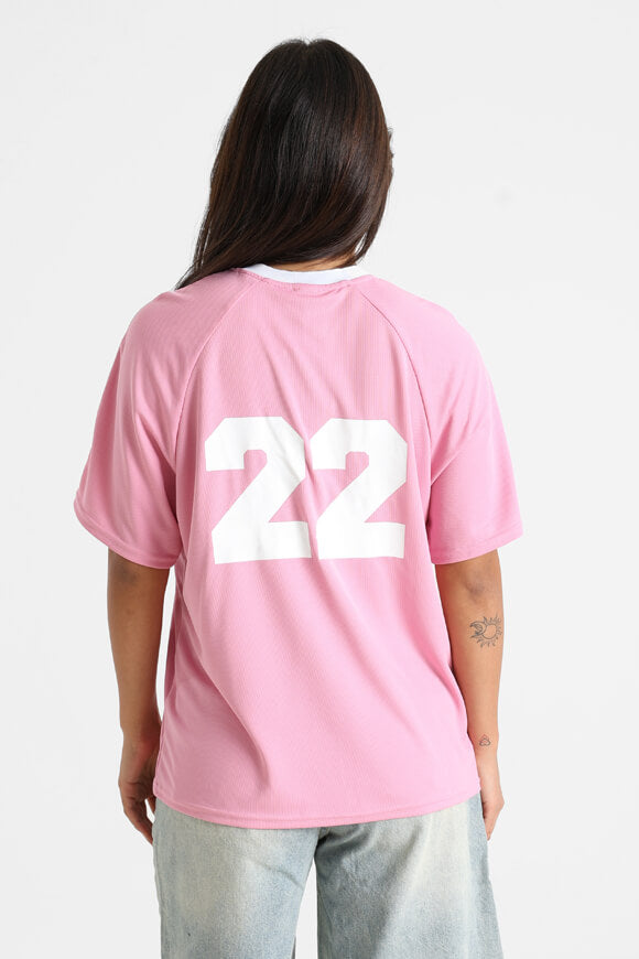 Mesh Oversize T-Shirt - Rosa + Weiss